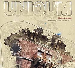 极品PS动作－现实与素描：Uniqum - Sketch Painting PS Multi Action